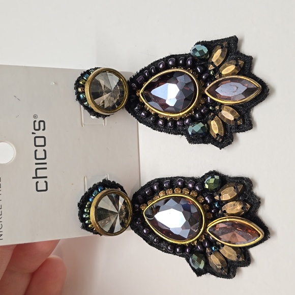 Chico's Beaded Earrings - Picture 4 of 5